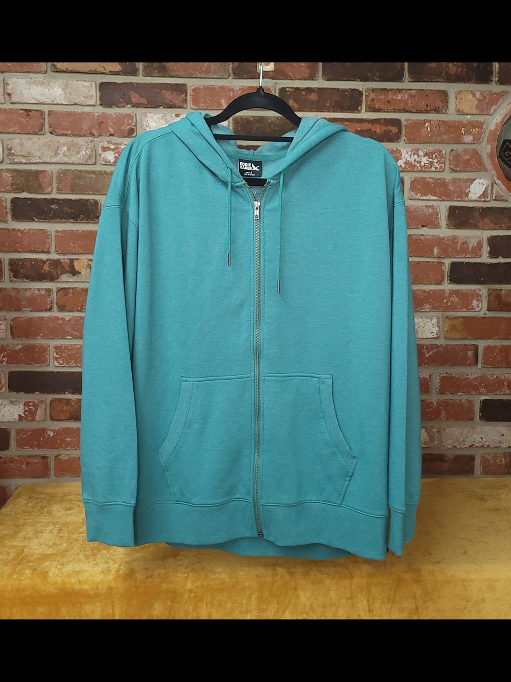 Eddie Bauer Teal Zip-Up Hoodie